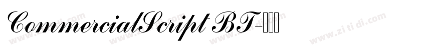 CommercialScript BT字体转换